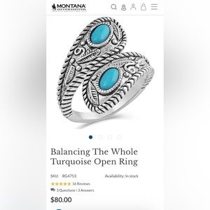 Balancing the Whole Turquoise Open Ring